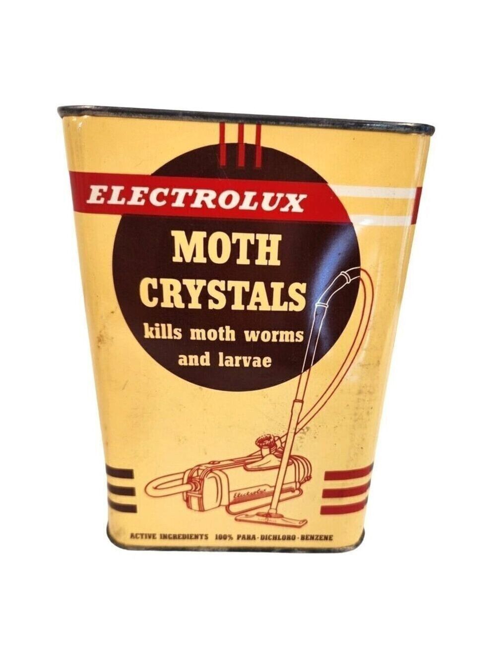 Electrolux Moth Crystals Vintage 5 Lb Tin Para-Dichloro-Benzene